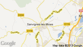 Plan de Sanvignes-les-Mines