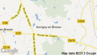 Plan de Serrigny-en-Bresse