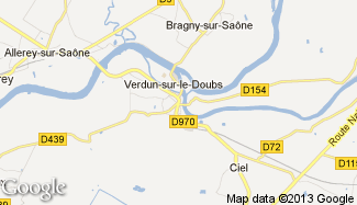 Plan de Verdun-sur-le-Doubs