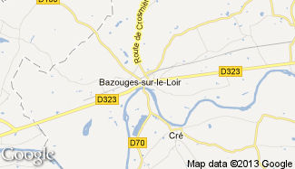 Plan de Bazouges-sur-le-Loir