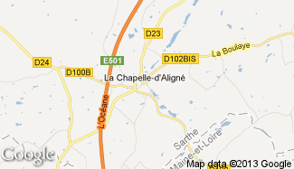 Plan de La Chapelle-d'Aligné