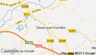 Plan de Dissay-sous-Courcillon