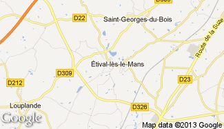 Plan de Étival-lès-le-Mans
