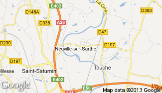 Plan de Neuville-sur-Sarthe