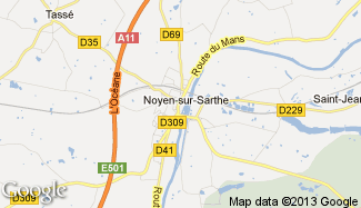 Plan de Noyen-sur-Sarthe
