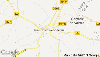 Plan de Saint-Cosme-en-Vairais