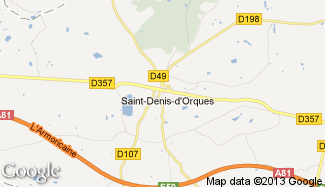 Plan de Saint-Denis-d'Orques