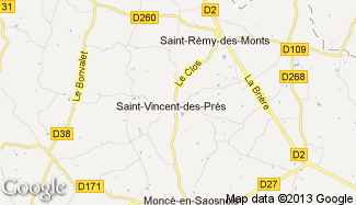 Plan de Saint-Vincent-des-Prés