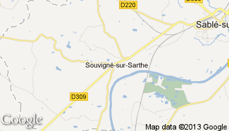 Plan de Souvigné-sur-Sarthe