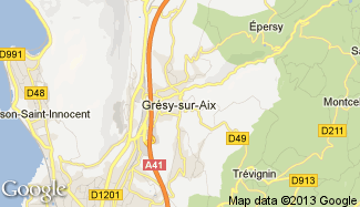 Plan de Grésy-sur-Aix