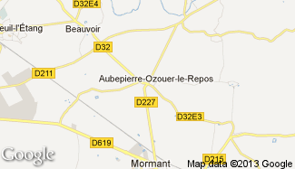 Plan de Aubepierre-Ozouer-le-Repos