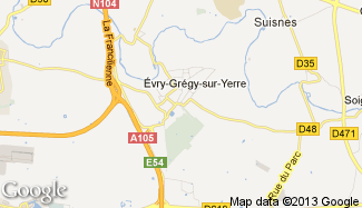 Plan de Évry-Grégy-sur-Yerre