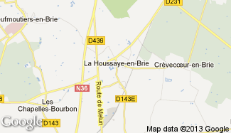 Plan de La Houssaye-en-Brie