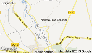 Plan de Nanteau-sur-Essonne