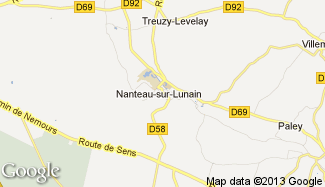 Plan de Nanteau-sur-Lunain