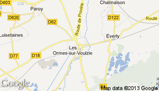 Plan de Les Ormes-sur-Voulzie