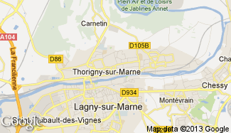 Plan de Thorigny-sur-Marne