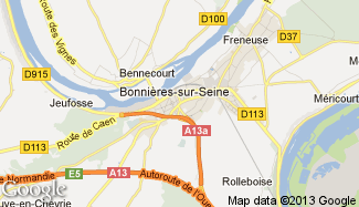 Plan de Bonnières-sur-Seine
