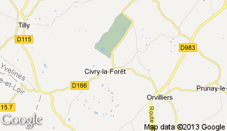 Plan de Civry-la-Forêt