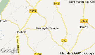 Plan de Prunay-le-Temple