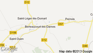 Plan de Berteaucourt-les-Dames