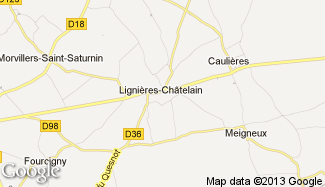 Plan de Lignières-Châtelain
