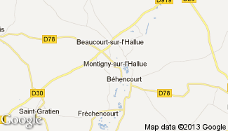 Plan de Montigny-sur-l'Hallue