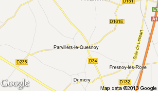 Plan de Parvillers-le-Quesnoy