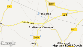 Plan de Rosières-en-Santerre