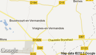 Plan de Vraignes-en-Vermandois