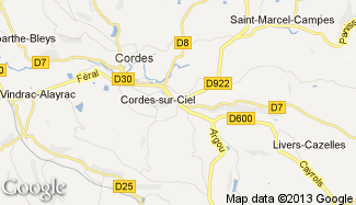 Plan de Cordes-sur-Ciel