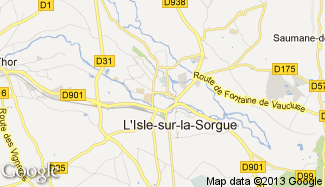 Plan de L'Isle-sur-la-Sorgue