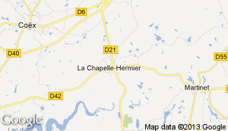 Plan de La Chapelle-Hermier