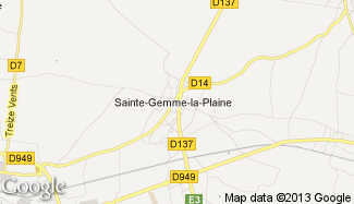 Plan de Sainte-Gemme-la-Plaine