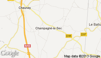 Plan de Champagné-le-Sec