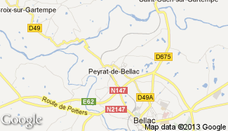 Plan de Peyrat-de-Bellac