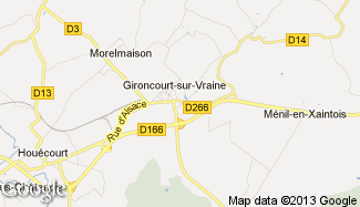 Plan de Gironcourt-sur-Vraine