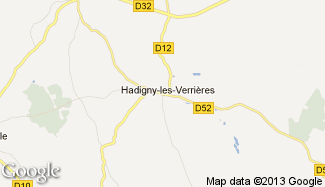 Plan de Hadigny-les-Verrières