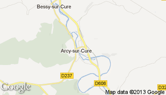 Plan de Arcy-sur-Cure