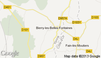 Plan de Bierry-les-Belles-Fontaines