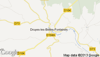 Plan de Druyes-les-Belles-Fontaines