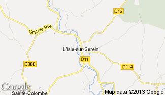 Plan de L'Isle-sur-Serein