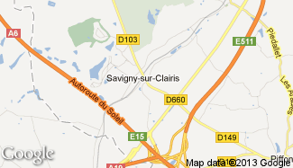 Plan de Savigny-sur-Clairis