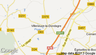 Plan de Villeneuve-la-Dondagre