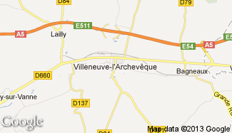 Plan de Villeneuve-l'Archevêque