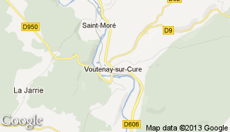 Plan de Voutenay-sur-Cure