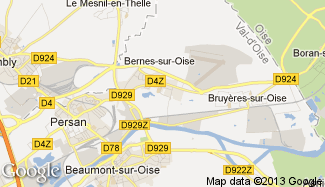 Plan de Bernes-sur-Oise