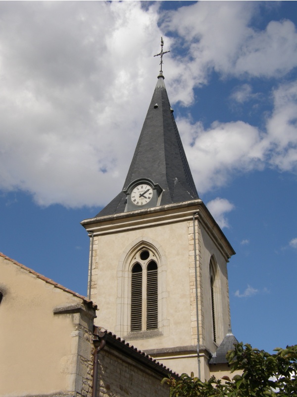 Clocher de l'église Saint-Etienne de Frans