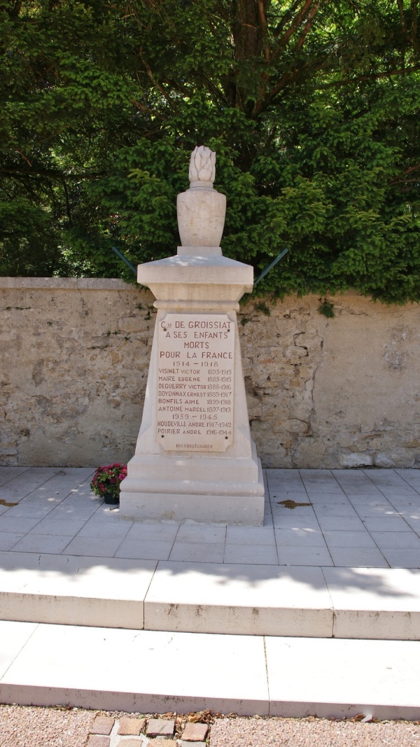 Photo Groissiat - le monument aux morts