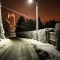 Rue de la Gare la nuit sous la neige